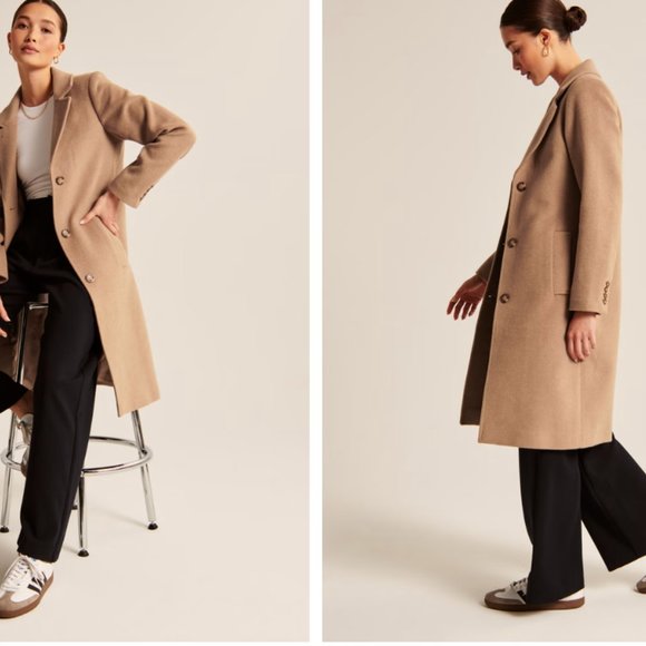 NWT Abercrombie & Fitch Elevated Dad Coat Small - Picture 6 of 8